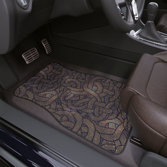 Car Floor Mats, 1pc (Front & Back Option) - Medusa Blu