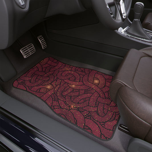 Car Floor Mats, 1pc (Front & Back Option) - Medusa Red