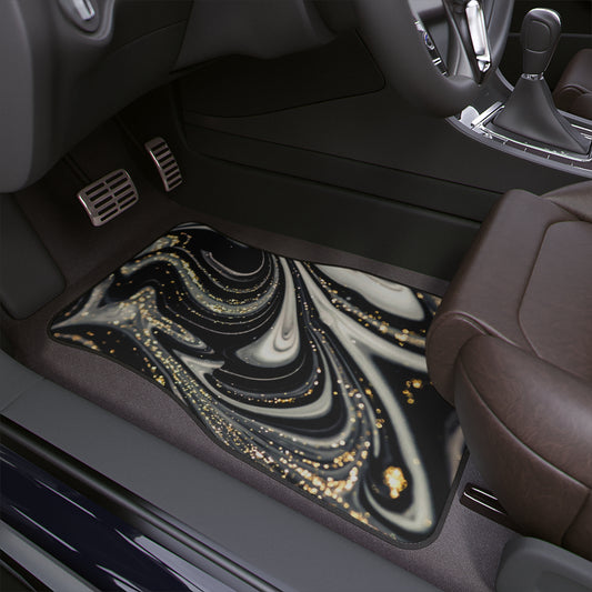 Car Floor Mats, 1pc (Front & Back Option) - Obsidian Swirl